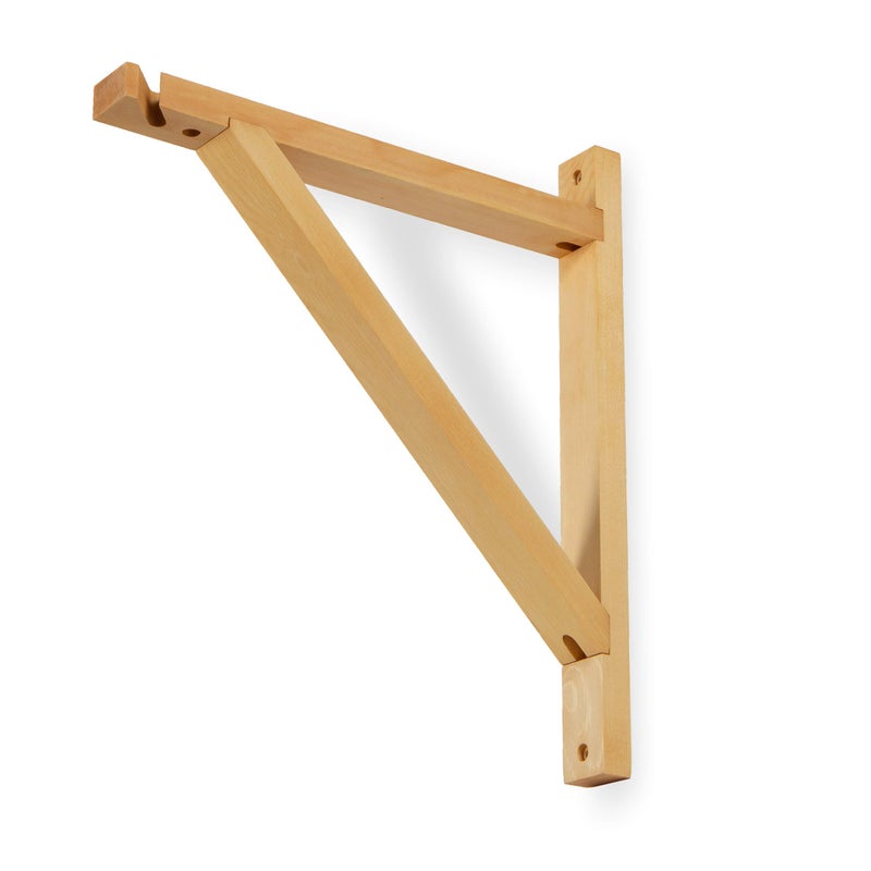 Rustic State Palma Wall Mount Wood Triangle Sconce Bracket for Plug in Hanging Pendant Light Lamp Cord Kit Fixture - DIY Shelf Project Decoration - Decorative Plant Hanger - Natural - Set of 2 - Image 5